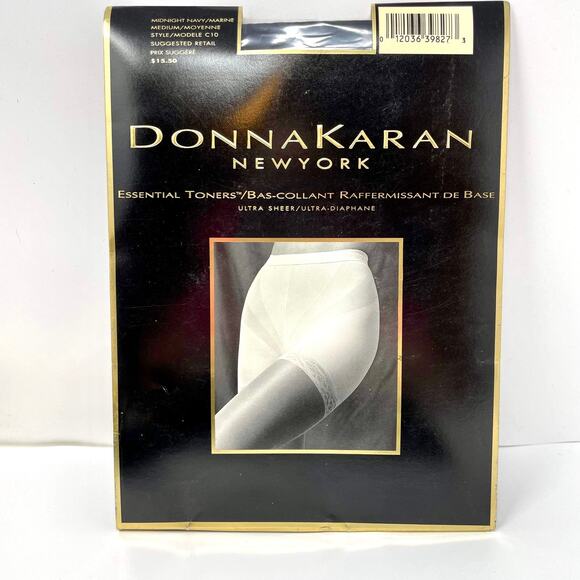 90s DONNA KARAN NEW YORK Vintage Blue Panty Hose Set of 12